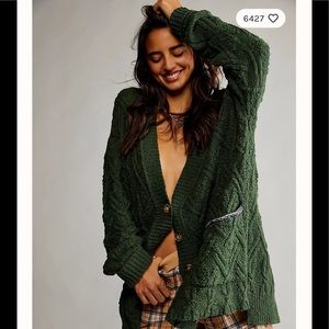 NWOT FREE PEOPLE Montana Cable Cardigan Size XS
